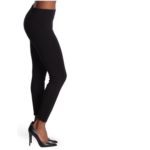 T Tahari High Waist Ponte Knit Leggings in black tummy control 6556410 SZ small - Picture 6 of 13